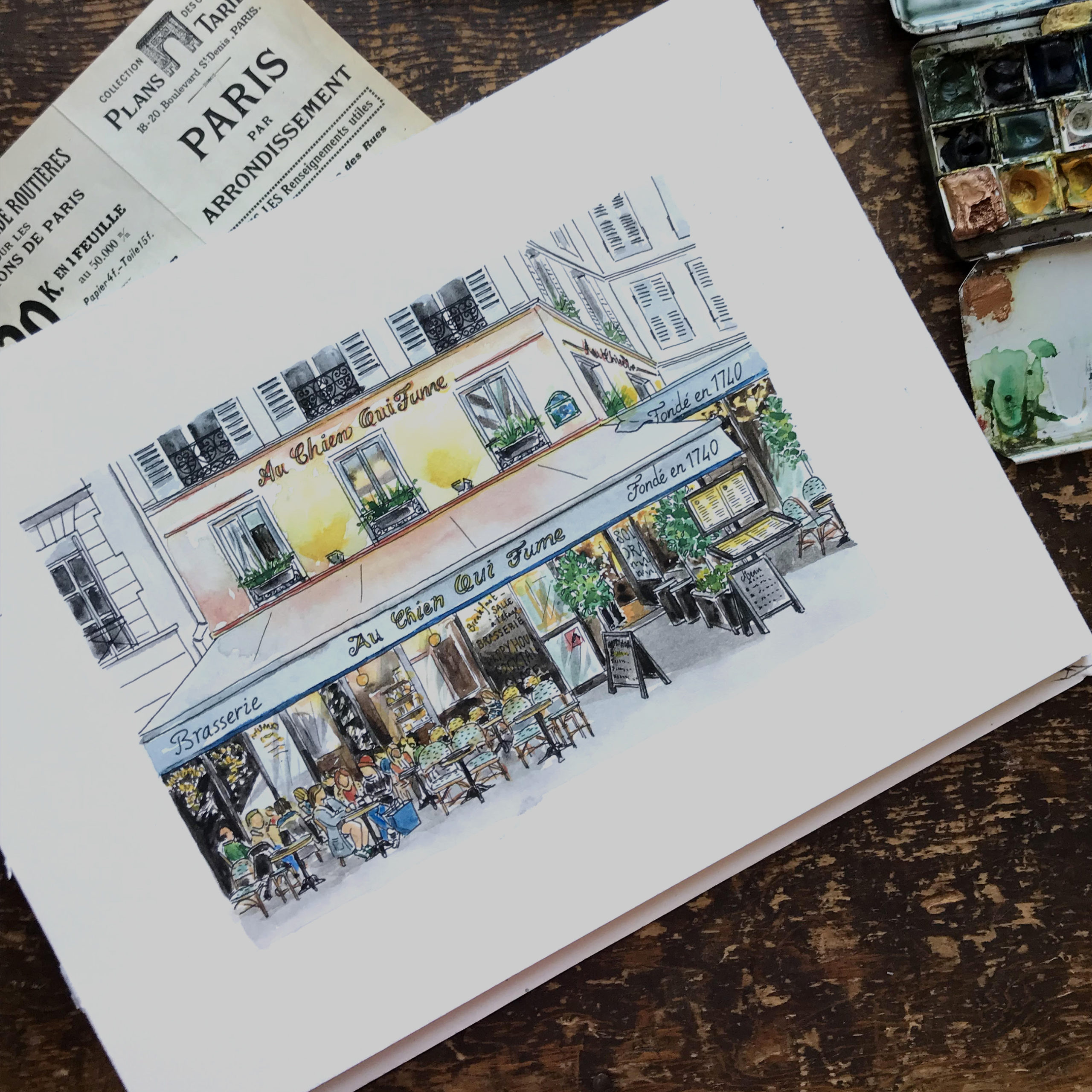 illustration Le chien qui fume sophie rocher