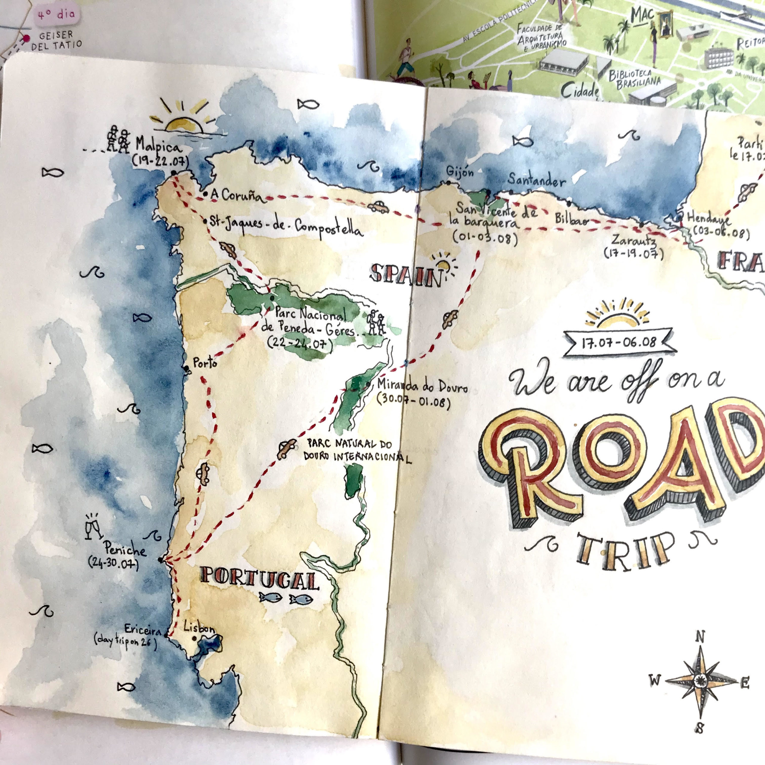 illustratrice carte aquarelle